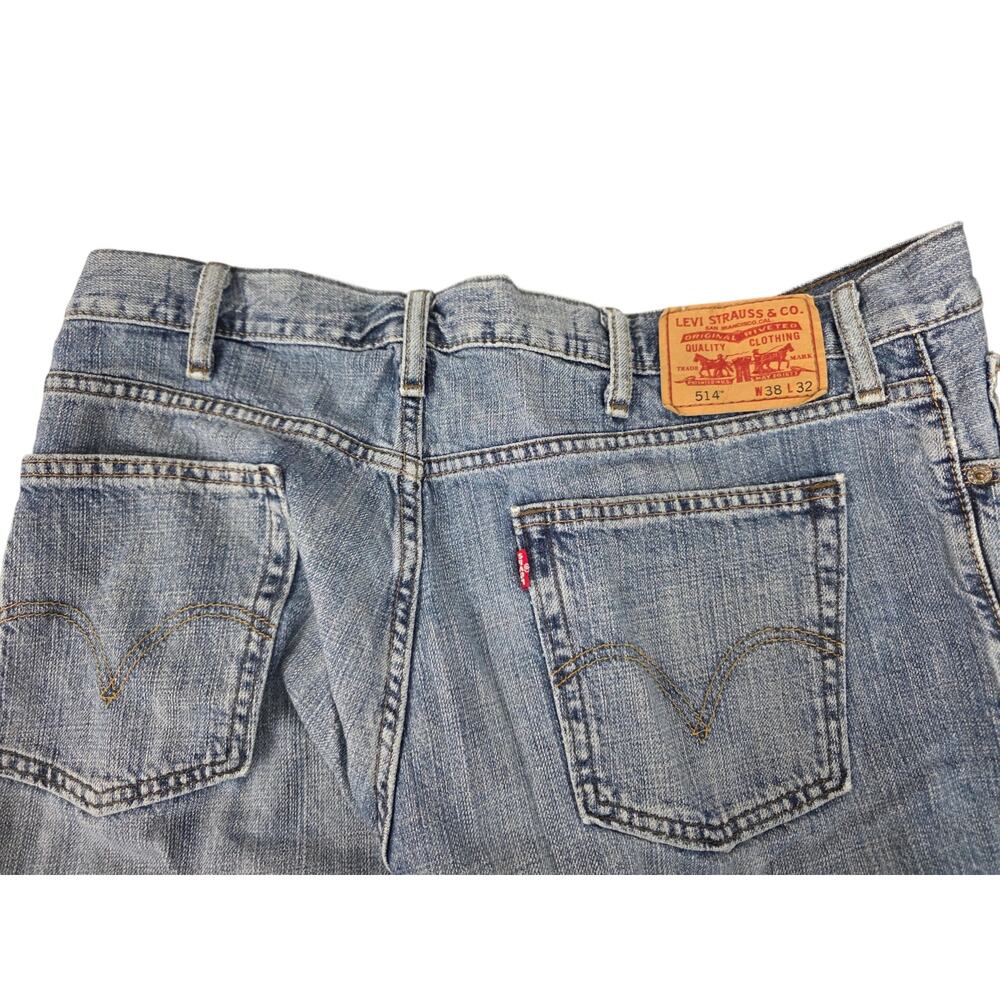 Levi's 514 Slim Straight Jeans Light Wash 38x32 Like New. - Picture 7 of 8